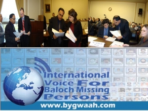Balochistan Hearing: IVBMP Organising committee member distributes details of state atrocities in Baloc...